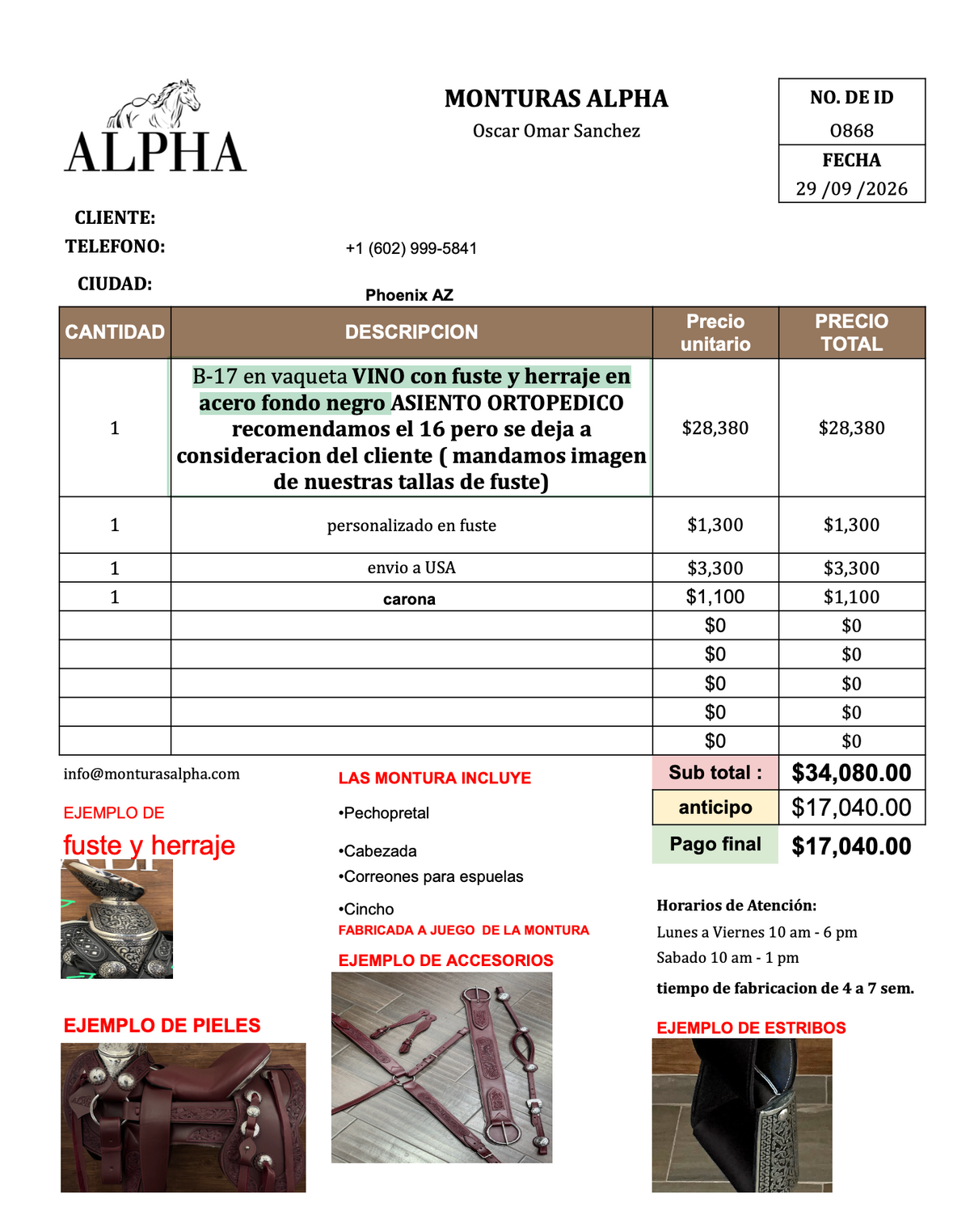 Primer pago